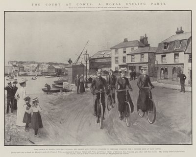 The Court at Cowes, a Royal Cycling Party by Amedee Forestier